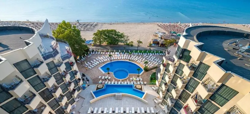 Hotel Zenith Sunny Beach Bulgaria - Black Sea and pool view
